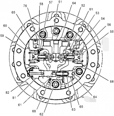 Piezas de excavadora PC30/PC30-7/PC35/PC40, engranaje plantario de viaje, 1er conjunto de portador